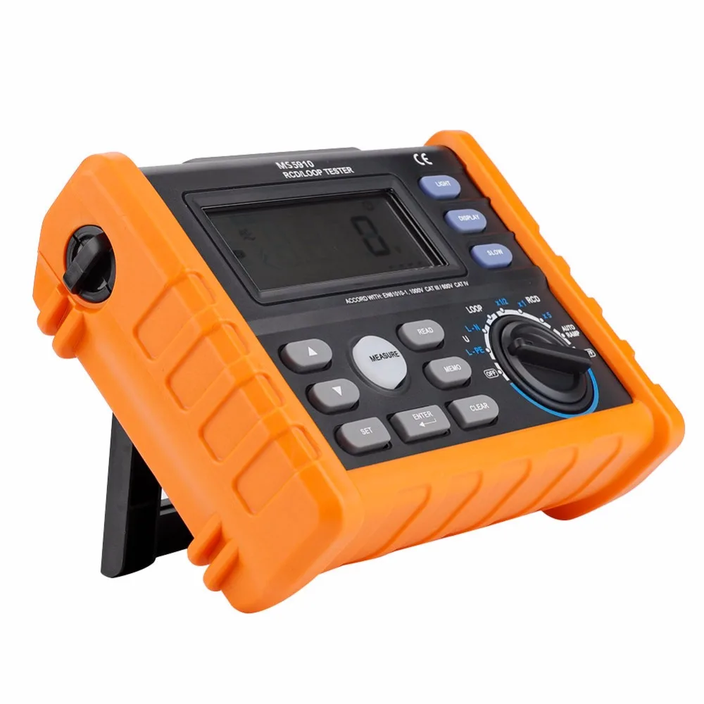 Imagem -05 - Peakmeter-loop Resistência Tester Vazamento Switch Tester Teste Rcd Ferramentas Eletricista Reparador Ms5910
