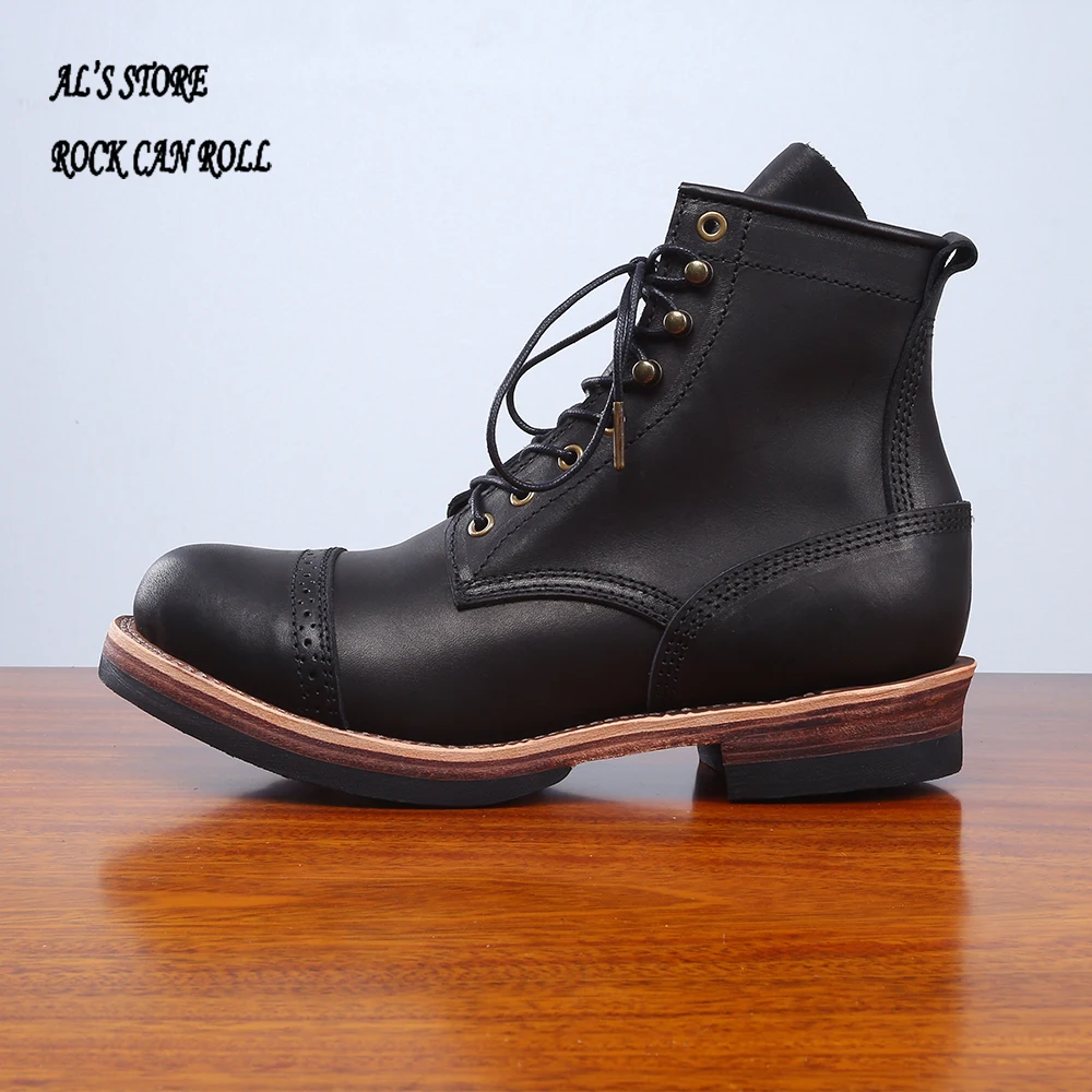 XW400 RockCanRoll Super Quality Size 35-52 Handmade Goodyear Welted Durable Italian Cowhide Boot Custom Made Available