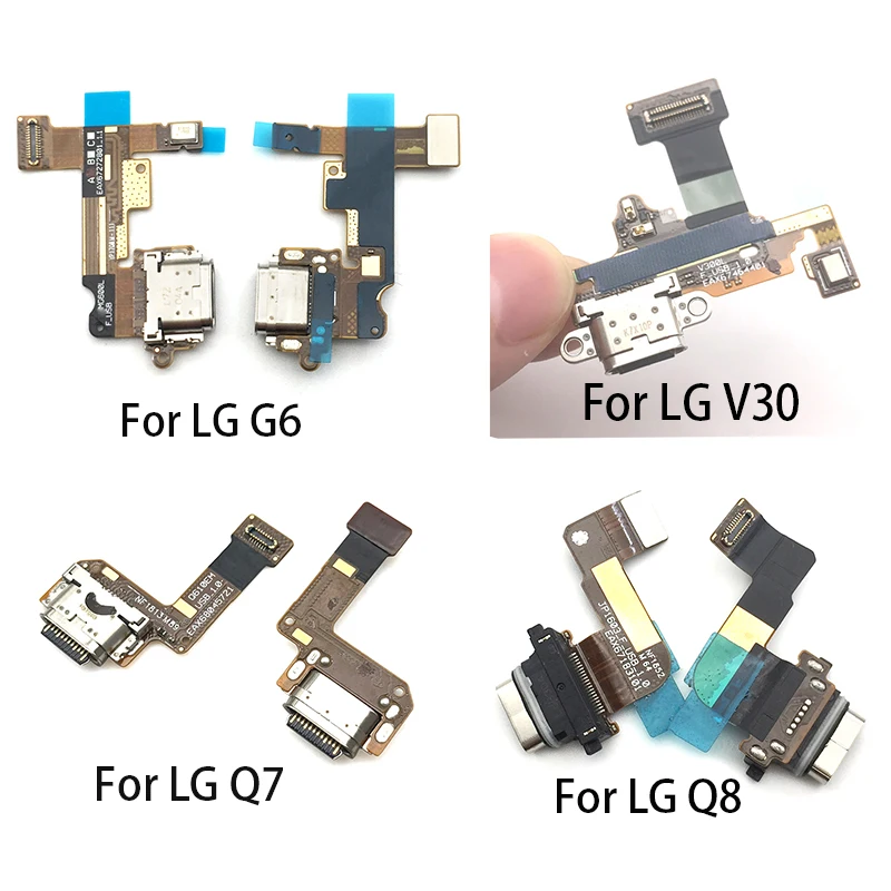 For LG K51 G6 G7 G8 G9 Q7 Q8 V30 V40 V50 Micro USB Charger Dock Connector Charging Port Microphone Flex Cable Replacement Parts