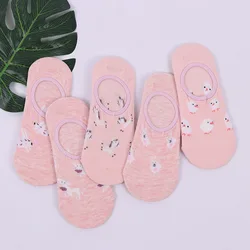 Colorful fruit Invisible Short Woman Sweat summer comfortable cotton girl women's boat socks ankle low female 1pair=2pcs xg35