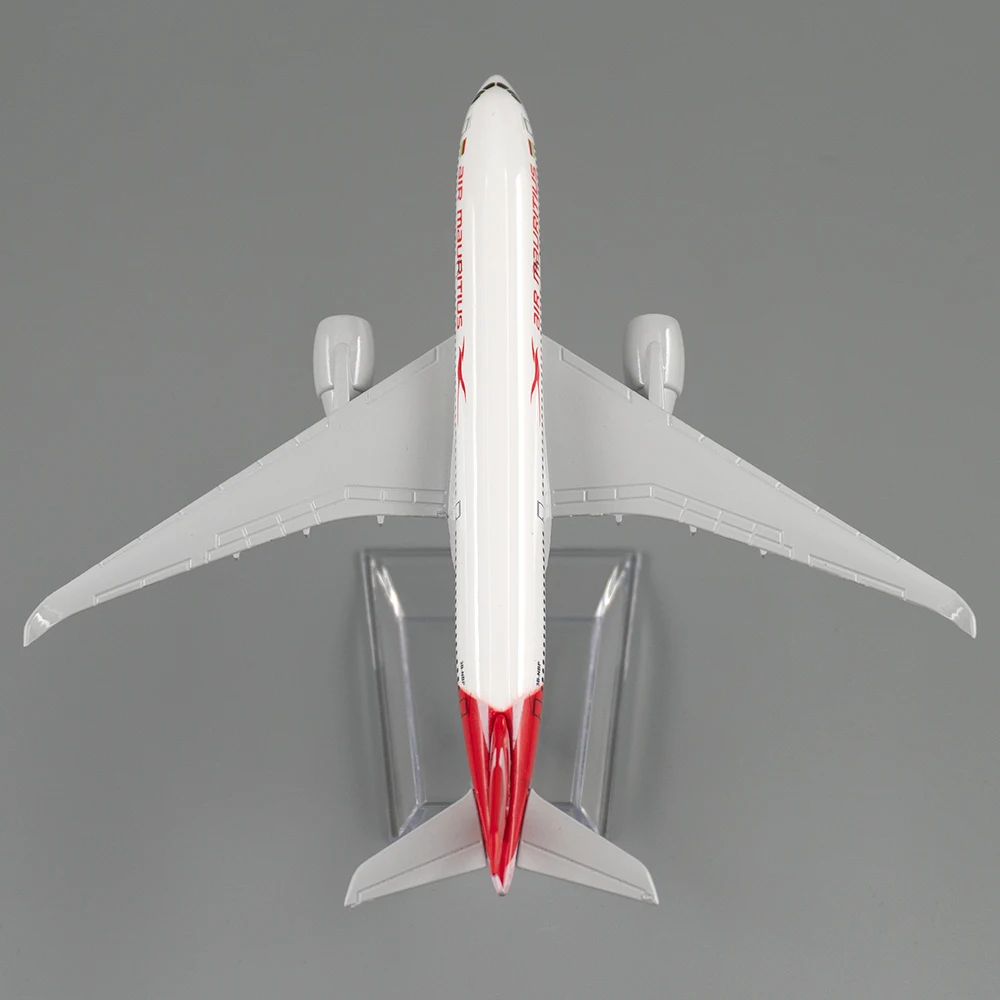 1/400 Airbus A350 Air Mauritius Miniature Aircraft Model 16cm Alloy Airplane Toy Children Kids Gift for Collection Decoration