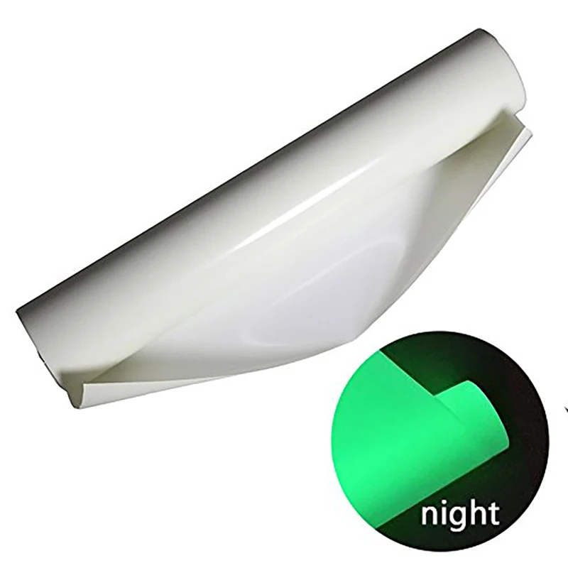 Glow in Dark Heat Transfer Vinyl 25cmx50cm Roll for T-Shirts, Hats, Clothing, Iron-on Heat Press Glow Green Blue