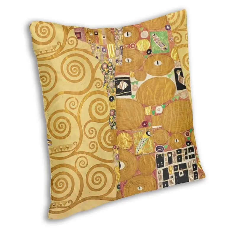 Nordic Gustav Klimt Fully Filmed Chair Frieze Cushion Cover For Sofa Painter Art Pillow Case Home Decorative Velvet Pillowcase