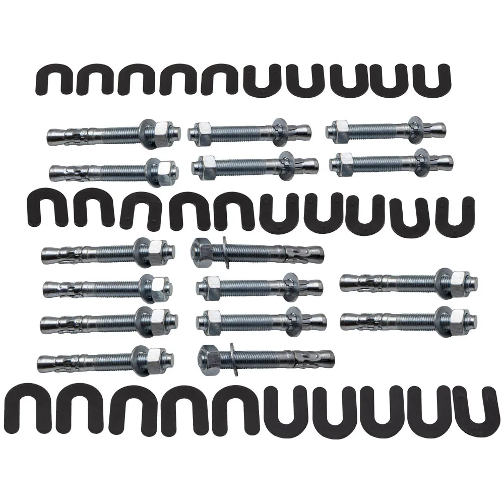 Lift Installation install Full Kit -16 Wedge Anchor Bolts & 30 pack shim kit