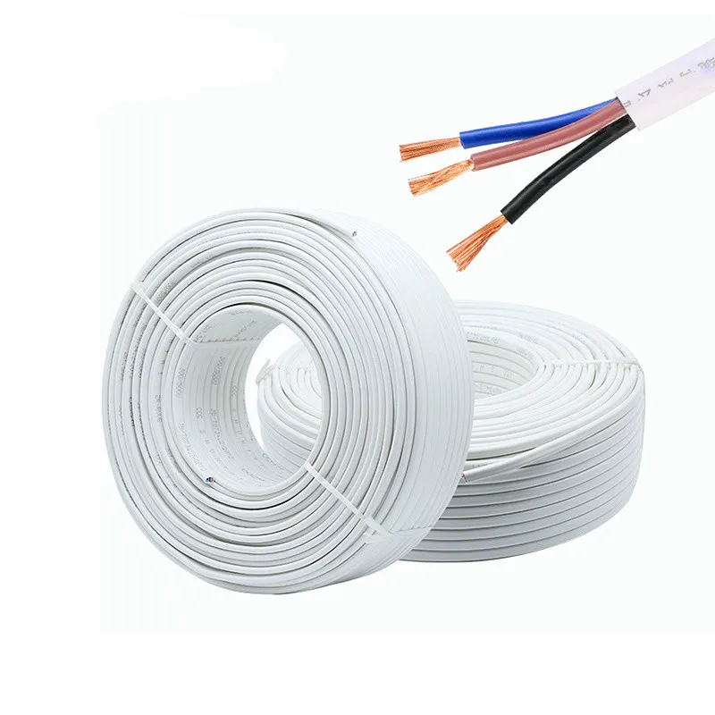 Electric Wire kable BVVB RVV 2 Core 3 Core 14/16/18 AWG Pure Copper Sheath Line Household  Solid / Flexible Wire