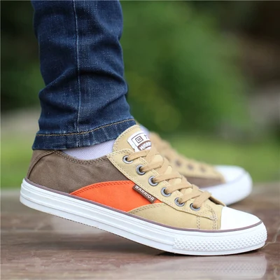 New Canvas Sneakers Shoes Men\'s Autumn Breathable Lace-Up Classic Retro Casual Korean Styel Board Shoes