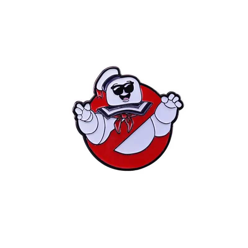 Ghostbusters Enamel Pins White Ghost Metal Cartoon Brooch Men Women Fashion Jewelry Gifts Anime Movie Hat Clothing Lapel Badges