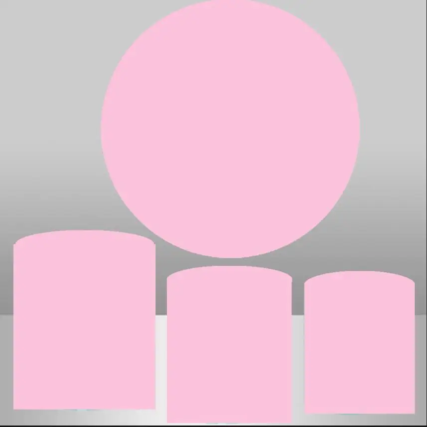 Fondo circular redondo, telón de fondo blanco, rosa, azul, negro, cubierta de cilindro de Color sólido, decoración de fiesta de cumpleaños, cartel de pastel elástico