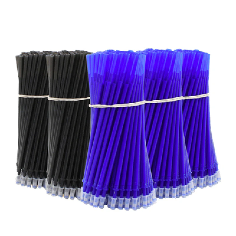 

100 Pcs/Lot 0.5mm Gel Pen Erasable Pen Refill Rod Set High Capacity Blue Black Ink Shool Washable Handle Pens Writing Stationery