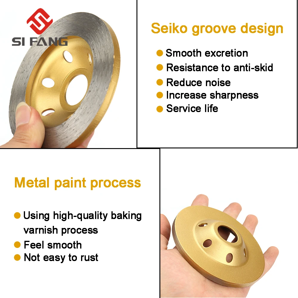 100Mm Kim Cương Đá Mài Đĩa Bát Hình Rổ Dáng Cốc Xay Bê Tông Đá Hoa Cương Đá Gốm Đĩa Cắt Dụng Cụ Điện