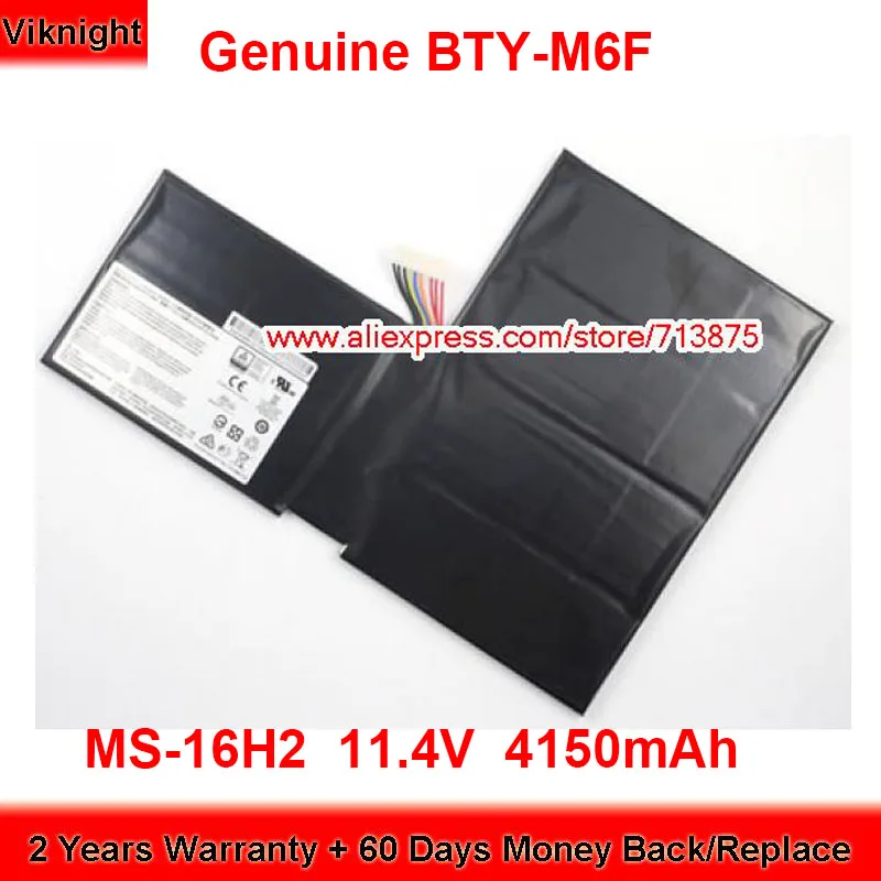 

Genuine BTY-M6F Battery MS-16H3 MS-16H2 for Msi GS60 2PE GS60 6QE PX60 6QE WS60 2OJ GS60-2PL-289AU GS60 2PL-289AU 11.4V 4150mAh