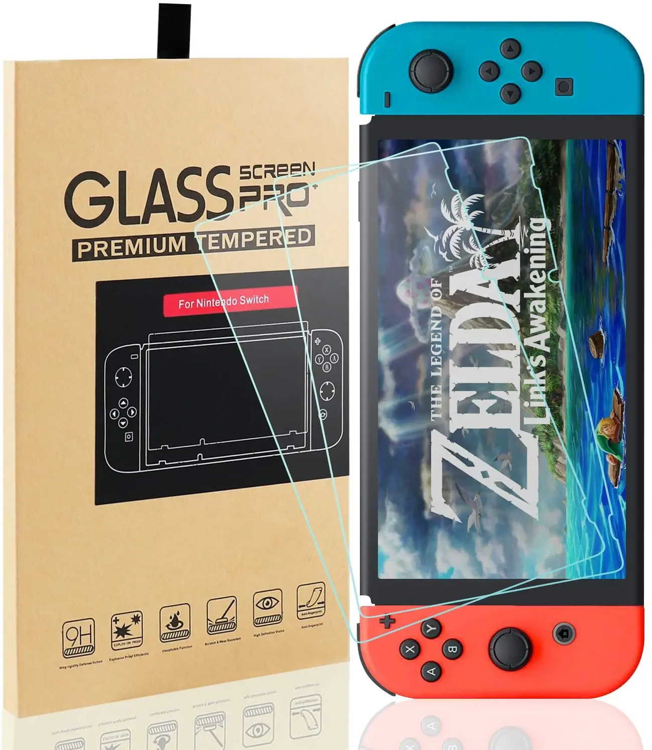 

2 Pcs Switch Screen Protector Tempered Glass Premium HD Clear Anti-Scratch Screen Protector for Nintendo Switch