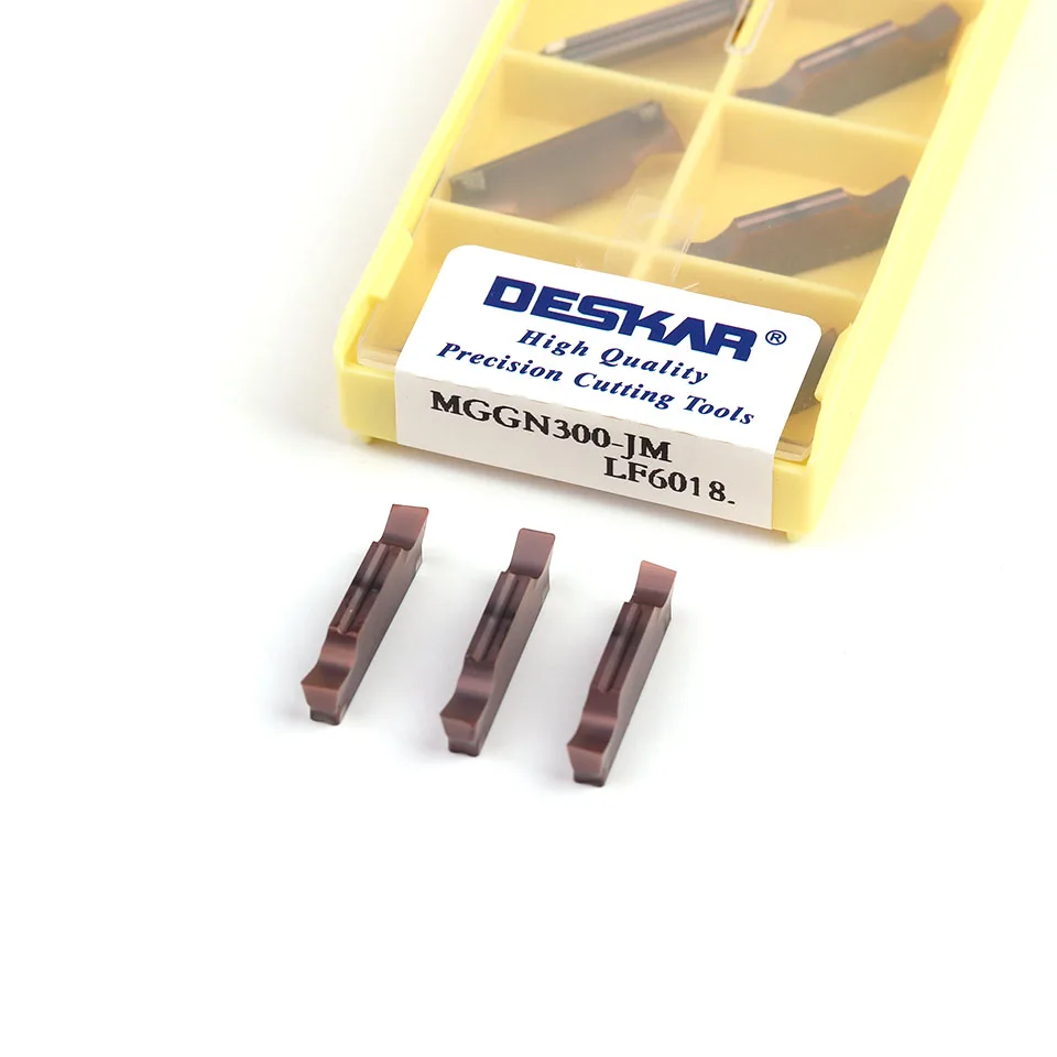 DESKAR 100% MGGN150 MGGN200 MGGN250 MGGN300 MGGN400 MGGN500 R L JM LF6018 Hartmetall Stechplatte CNC Drehmaschine Metall Werkzeug