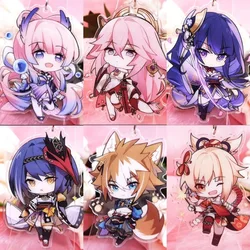 Game Impact Sangonomiya Kokomi Beelzebul Naganohara Yoimiya Keychain Cartoon Cosplay Pendant Props Accessories