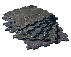 Heavy Duty Splicing Rubber Mats, Extra Thick Mat, Flooring Tile, Home and Commercial Gym Garage, 50x50x2cm