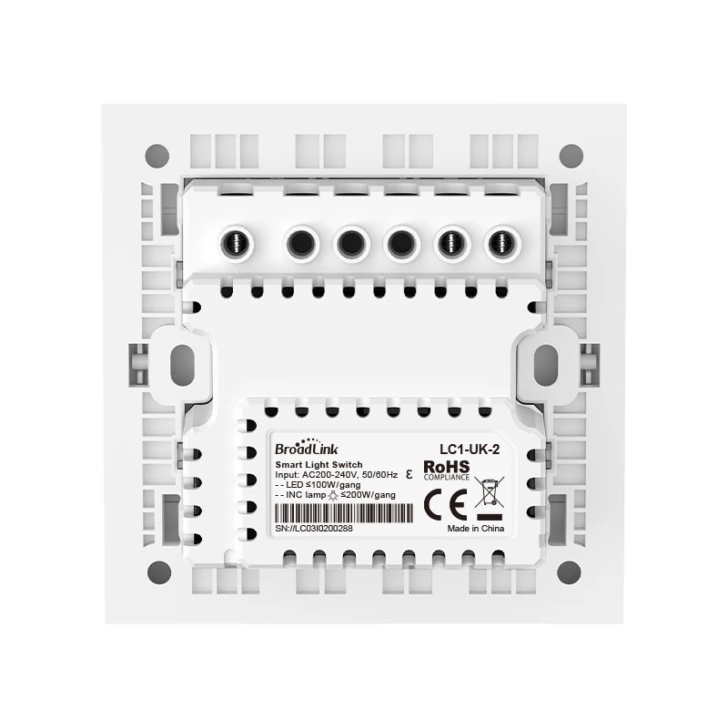 BroadLink LC1 nie neutralny przewód Wi-Fi inteligentny włącznik światła, współpracuje z Alexa, Google Home i IFTTT, S3 Hub wymagane