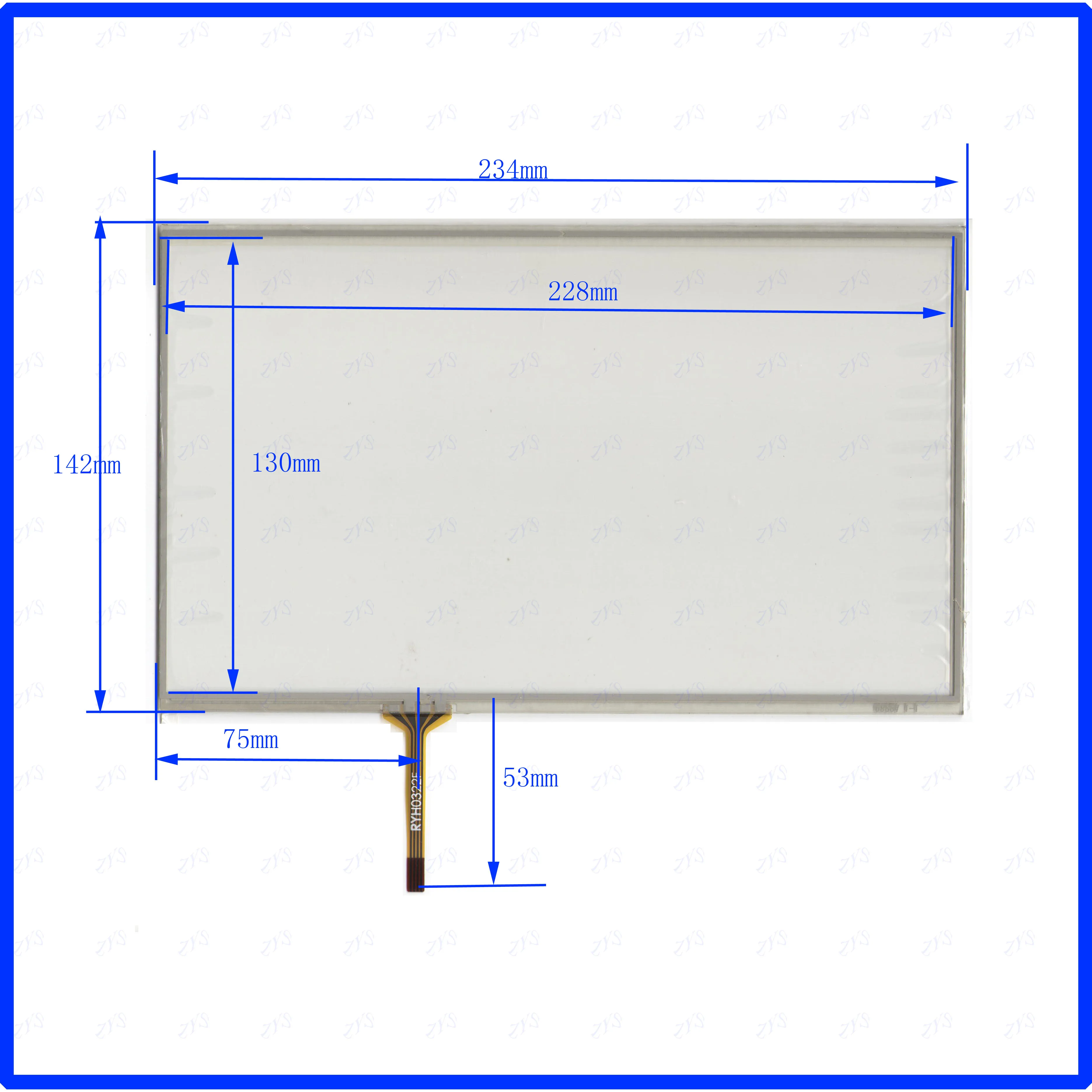 

ZhiYuSun RYH0322 10.1inch touchscreens 234mm*142mm touchsensor glass 234*142 used cad DVD video