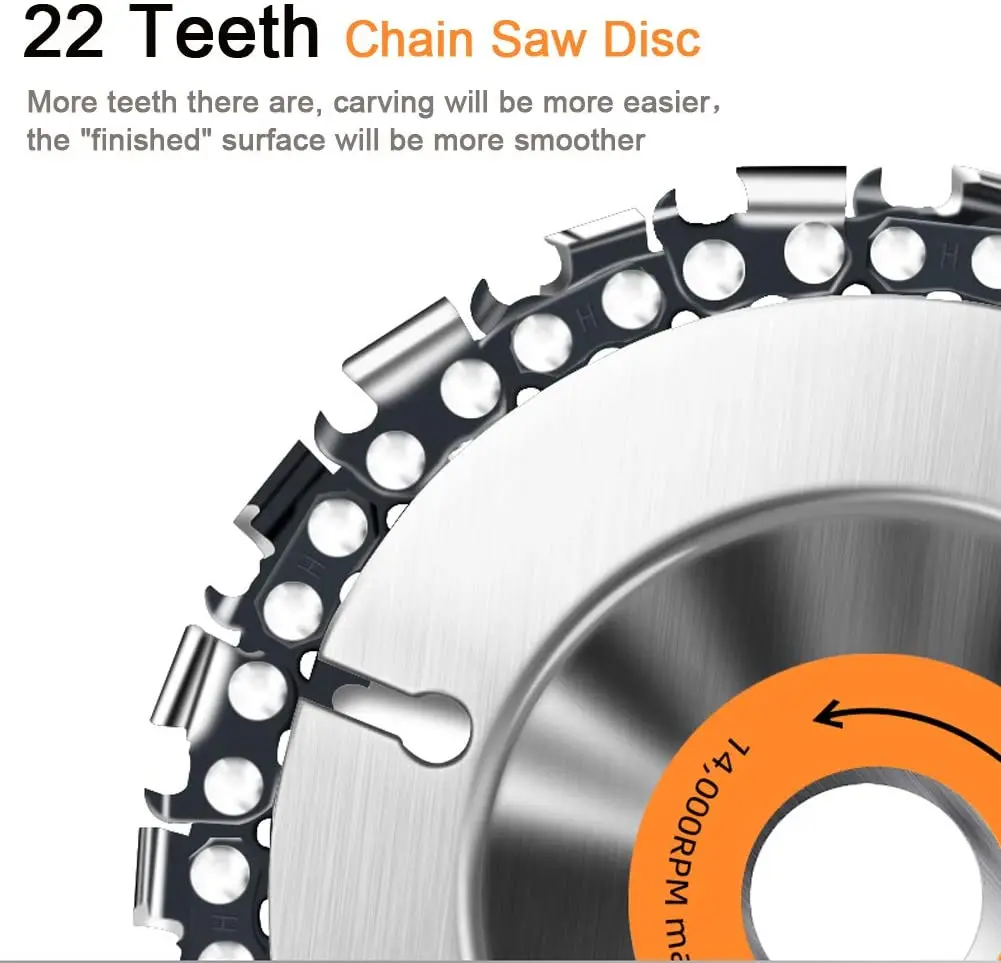 Khắc Gỗ Thấy Đĩa 4 ''Máy Mài Góc Cưa Máy Xay Sharping Bánh Xe Đĩa Tròn 5/8 'Arbor, đĩa Cắt 22 Răng (100Mm)