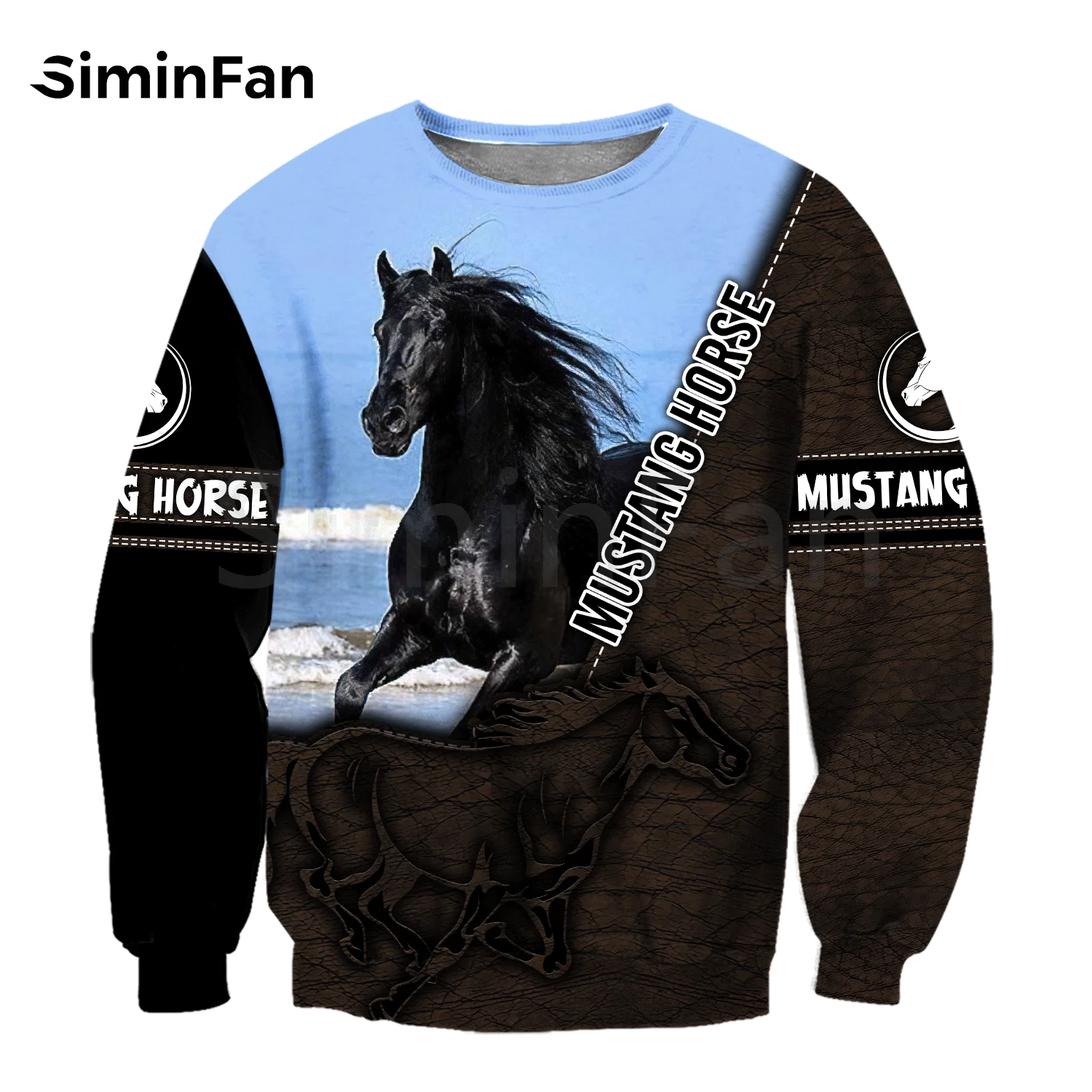 Men 3D Printed Hoodies Love Black Horse Mustang Unisex Casual Sweatshirt Harajuku Pullover Women Tracksuit Outwear Jacket New 12