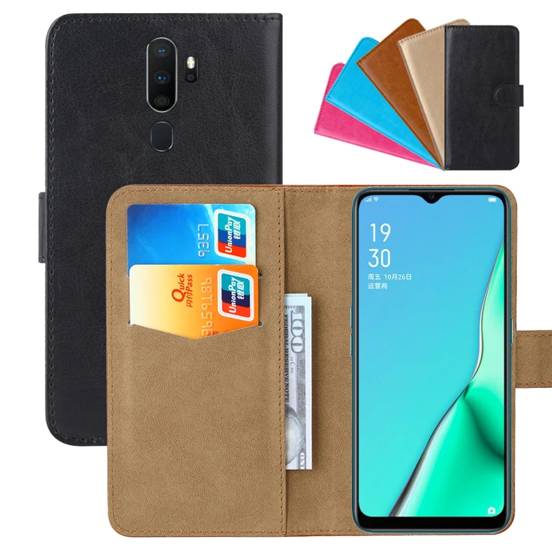 

Luxury Wallet Case For OPPO A11x PU Leather Retro Flip Cover Magnetic Fashion Cases Strap