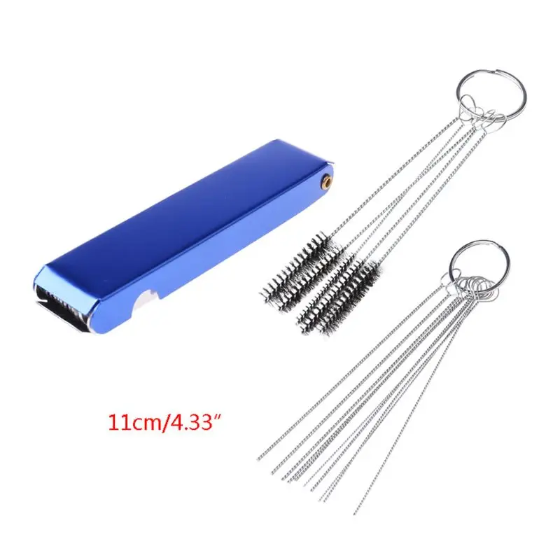 Agulha de limpeza para carburador de carro e motocicleta, conjunto de escovas para bico injetor de jato carb, spray, aerógrafo limpo, novo, 2021
