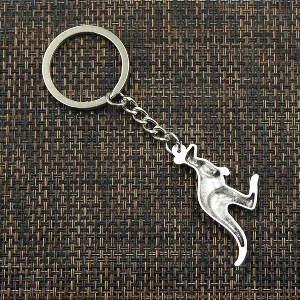 New Hot Men Key Ring Metal Key Chain Keychain Gift Jewelry Bronze Silver Color Australia Kangaroo Pendant Great Promotion