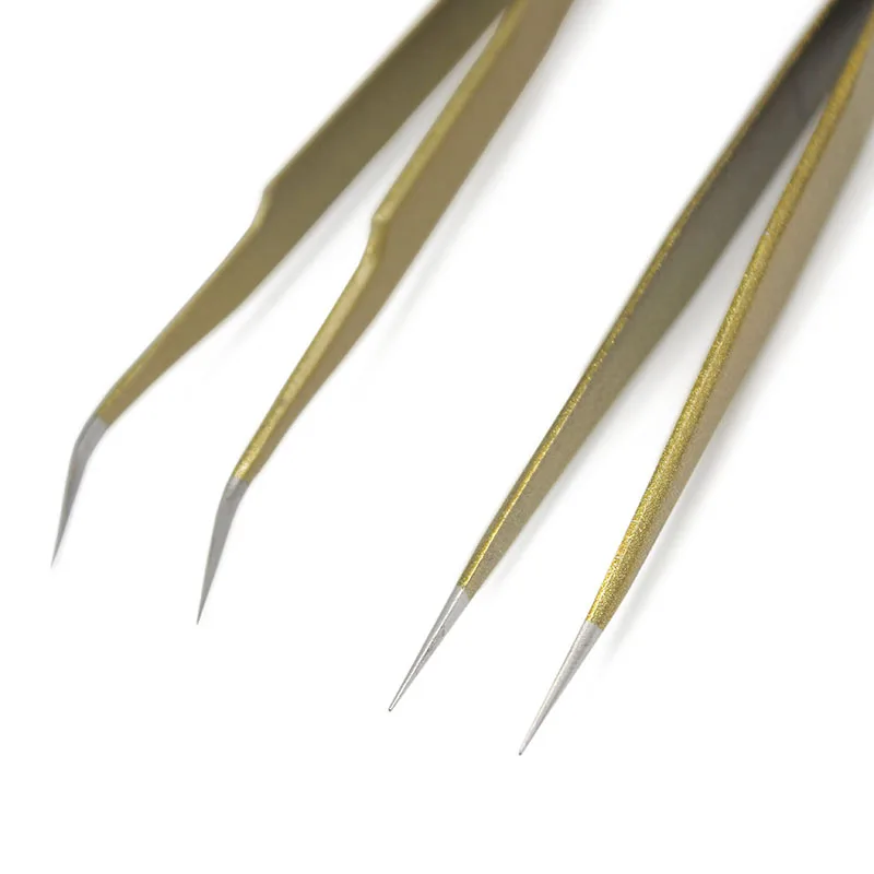 4 قطعة جديد الفولاذ المقاوم للصدأ الصناعية مكافحة ساكنة كاذبة رمش منحني الملقط أدوات ماكياج نوعية ممتازة مجانية