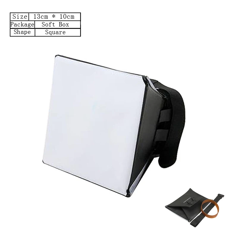Flash Diffuser Reflector Softbox Professional Mini Photo Diffuser Round Square Soft Light Box for Canon Nikon Sony Camera