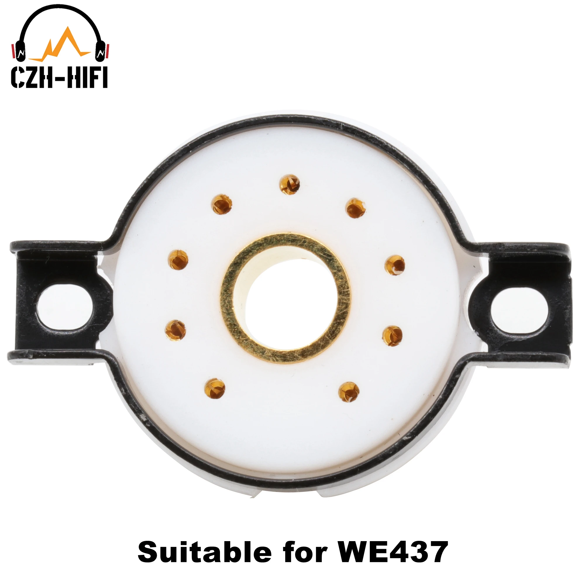 EIZZ – prise de Tube à vide en PTFE, haut de gamme, 9 broches, Base de Valve électronique pour amplificateur WE34 WE429 8233 6S45P WE418A, Kits de bricolage, 1 pièce