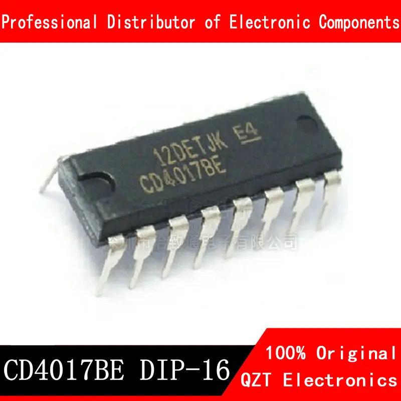 10 Uds. CD4017BE DIP16 CD4017 CD4017B DIP-16 HEF4017BP TC4017BP CD4017CN HD14017BP 4017 nuevo y Original IC Chipse