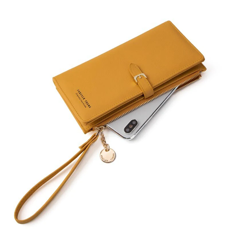 Engraving Name Women Wallets Fashion Long Leather Top Quality Card Holder Classic Female Purse Zipper Brand Wallet For Women