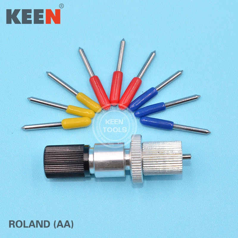 9Pcs/Set 30/45/60 Degree Roland Cutting Tungsten Carbide Plotter Vinly Cutter Blade Holder AA Series