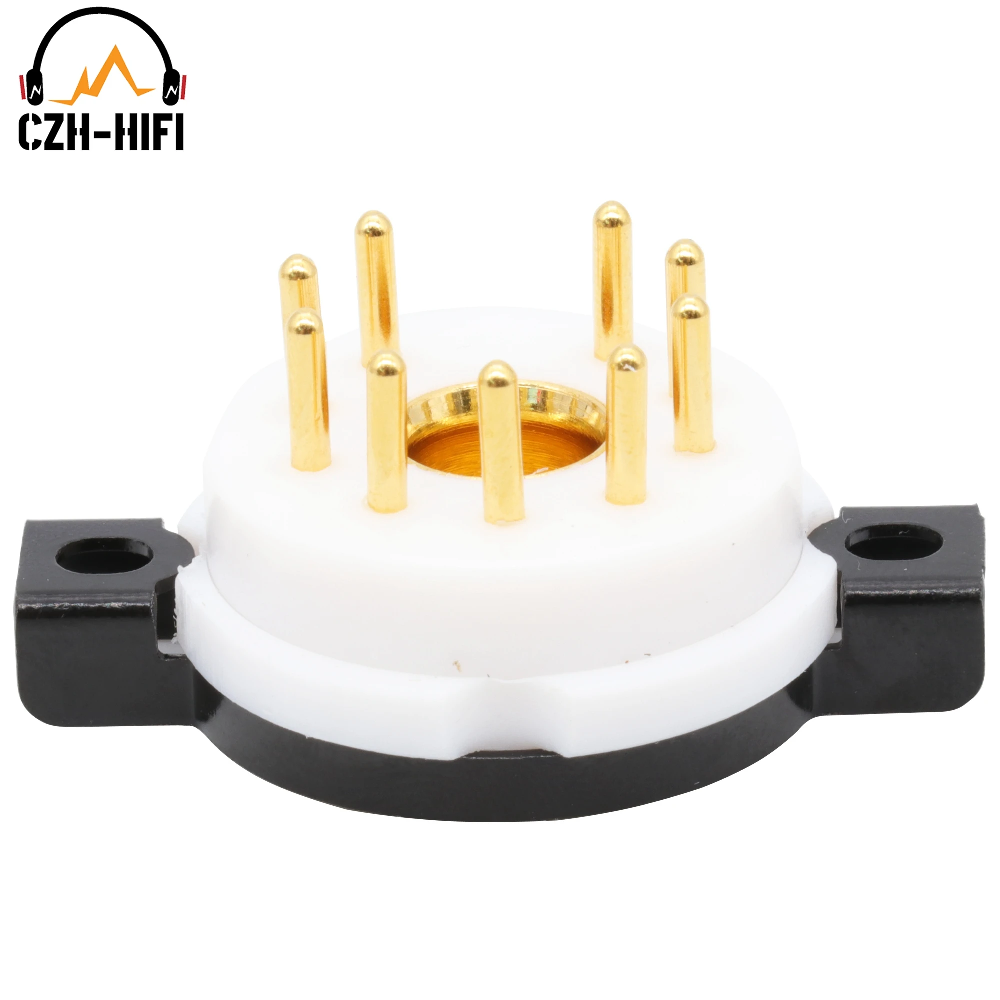 1pc EIZZ Hallo-End 9pin PTFE Vakuum Rohr Buchse Elektronen Ventil Basis für WE34 WE429 8233 6S45P WE418A Verstärker DIY Kits – Detail 3