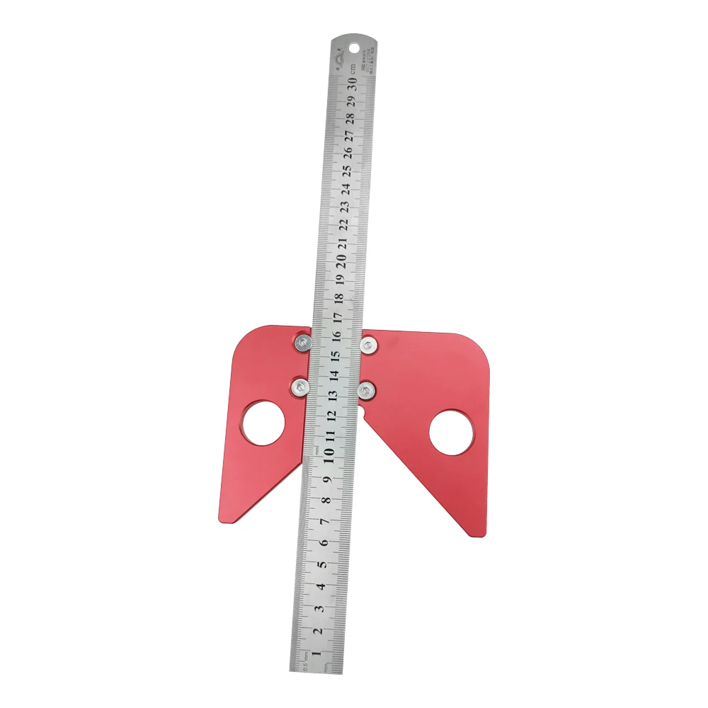 ALLSOME Woodworking Center Scribe 45 Degree Angle Line Gauge Wood Ruled Carpenter Ruler Gauge HT2340