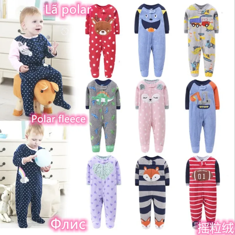 One-piece pajamas for children aged 3-10, pajamas for boys and girls, fleece one-piece suits, soft and warm.