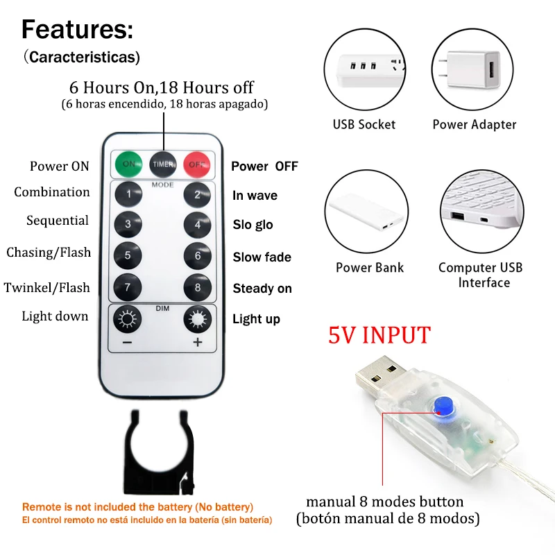 USB Festoon 문자열 빛 요정 갈 랜드 커튼 빛 크리스마스 빛 크리스마스 장식 홈 휴일 장식 새 해 램프