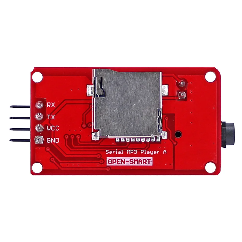 وحدة مشغل موسيقى MP3 التسلسلية UART على متن 3 وات مضخم أحادي / مقبس مكبر الصوت، سهل تشغيل موسيقى صوت MP3 WAV