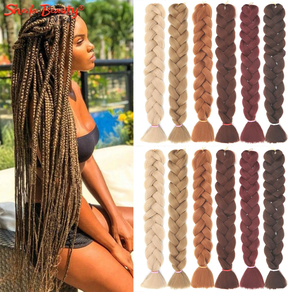 82 Inch Synthetic Jumbo Braid Hair Expressions For Box Braids Hair Extension Wholesale Pre Stretched 165g/Pack