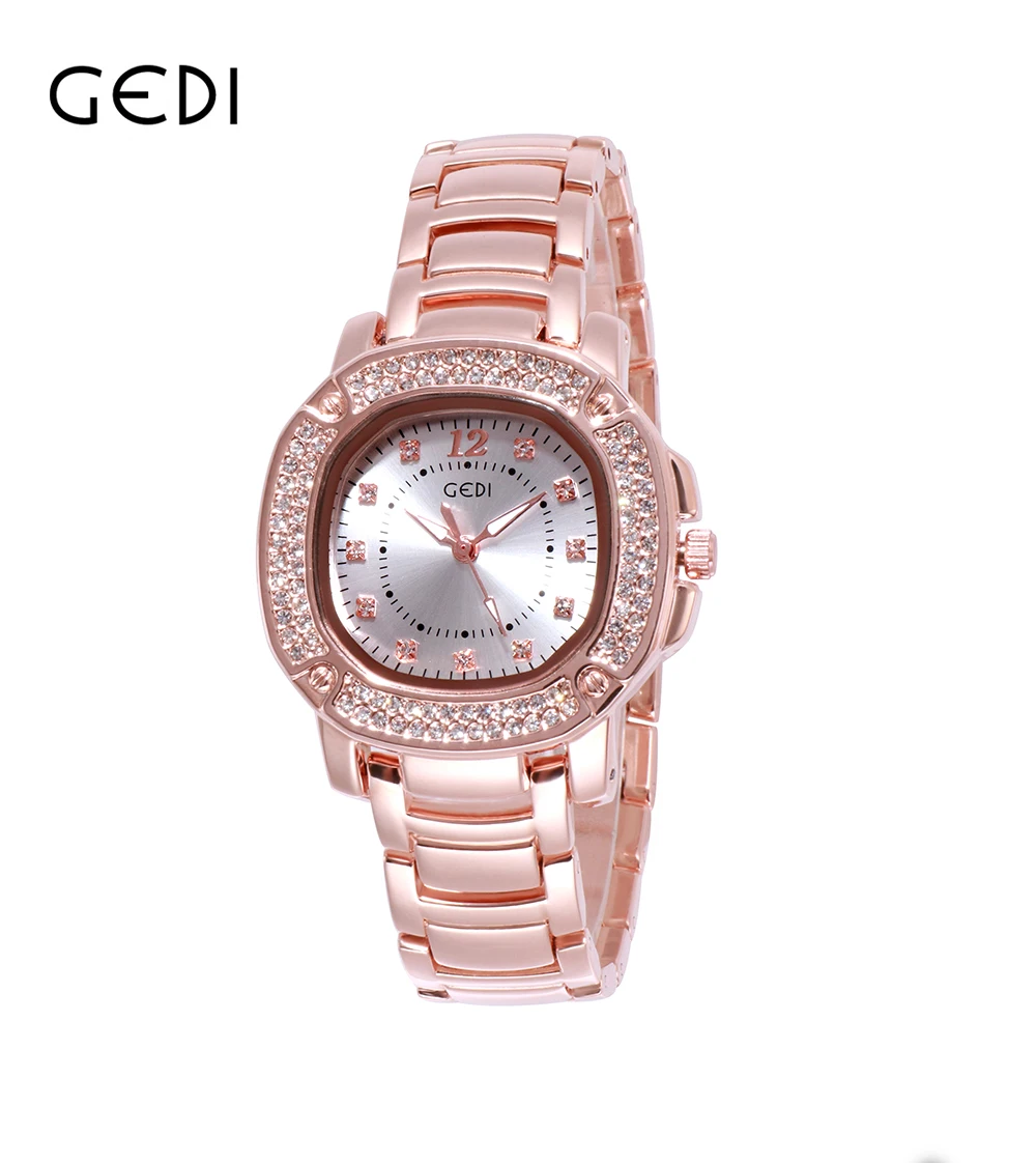 

GEDI Top Brand Watch Ladies Casual Quartz Women's Watches 2019 Luxury Rose Clock Women Waterproof Wristwatch relogio feminino