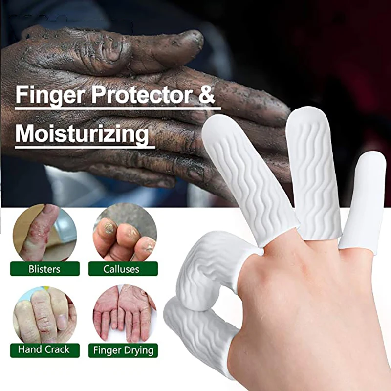 10pcs=5 Pairs Silicone Finger Protector Sleeve Gel Toe Tube Separator For Care Relief Protect Cracked Skin Corn Blisters Callus