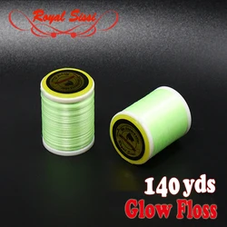 New hot 1 spool high tensile glow fly tying thread 300D Glo yarn luminous green Floss glow fly tying materials for body wraping
