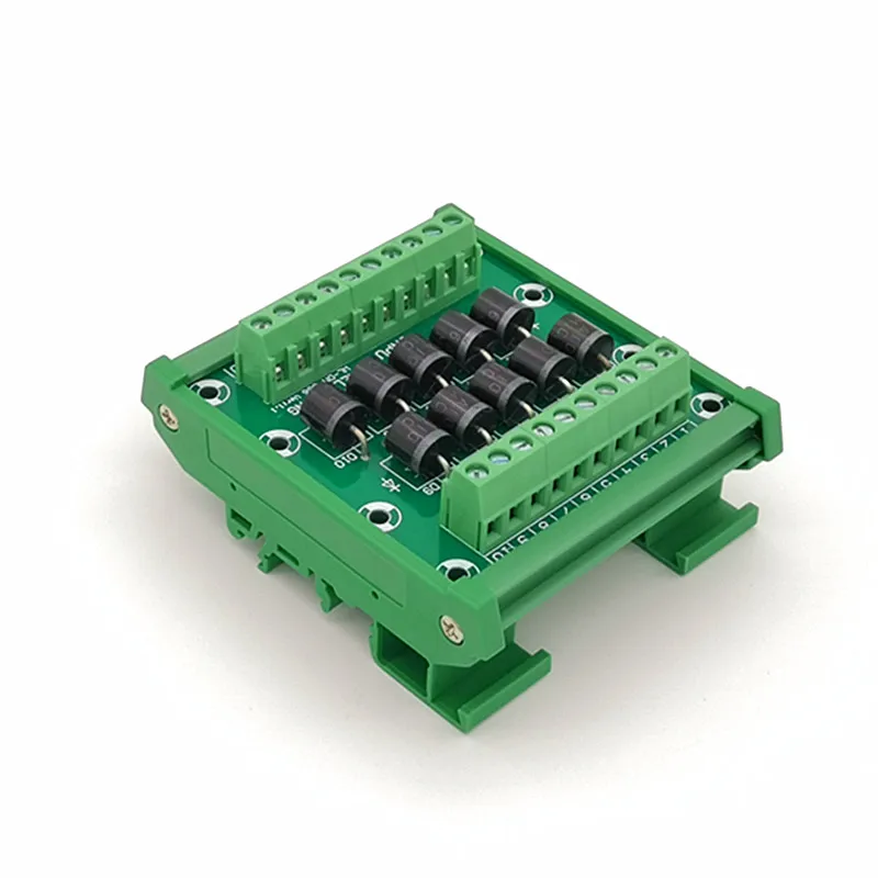 DIN rail mountable Diode Protection Terminal Block 35A10 35A/1000V Diode Terminal Block.