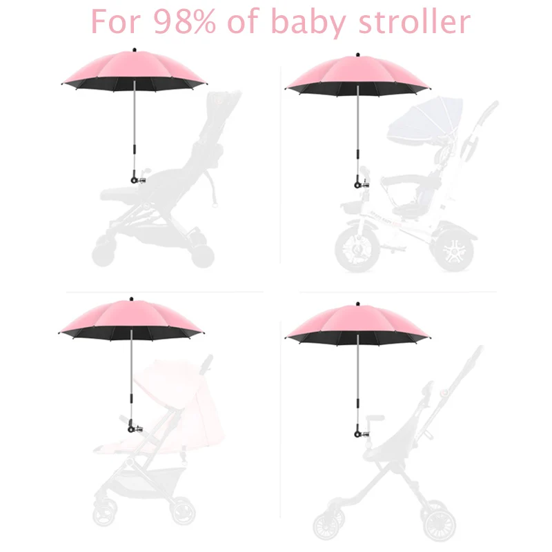 Universal Baby Stroller Umbrella Anti-UV Sun Canopy Cover 360 Adjustable Sunshade Sun Visor Stroller Accessories