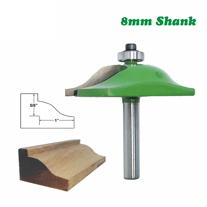 3PC/Set 8MM Shank Milling Cutter Wood Carving Cabinet Rail Stile Tenon Router Bit Set Door Cabinet Panel Raiser Ogee Wood Cutter