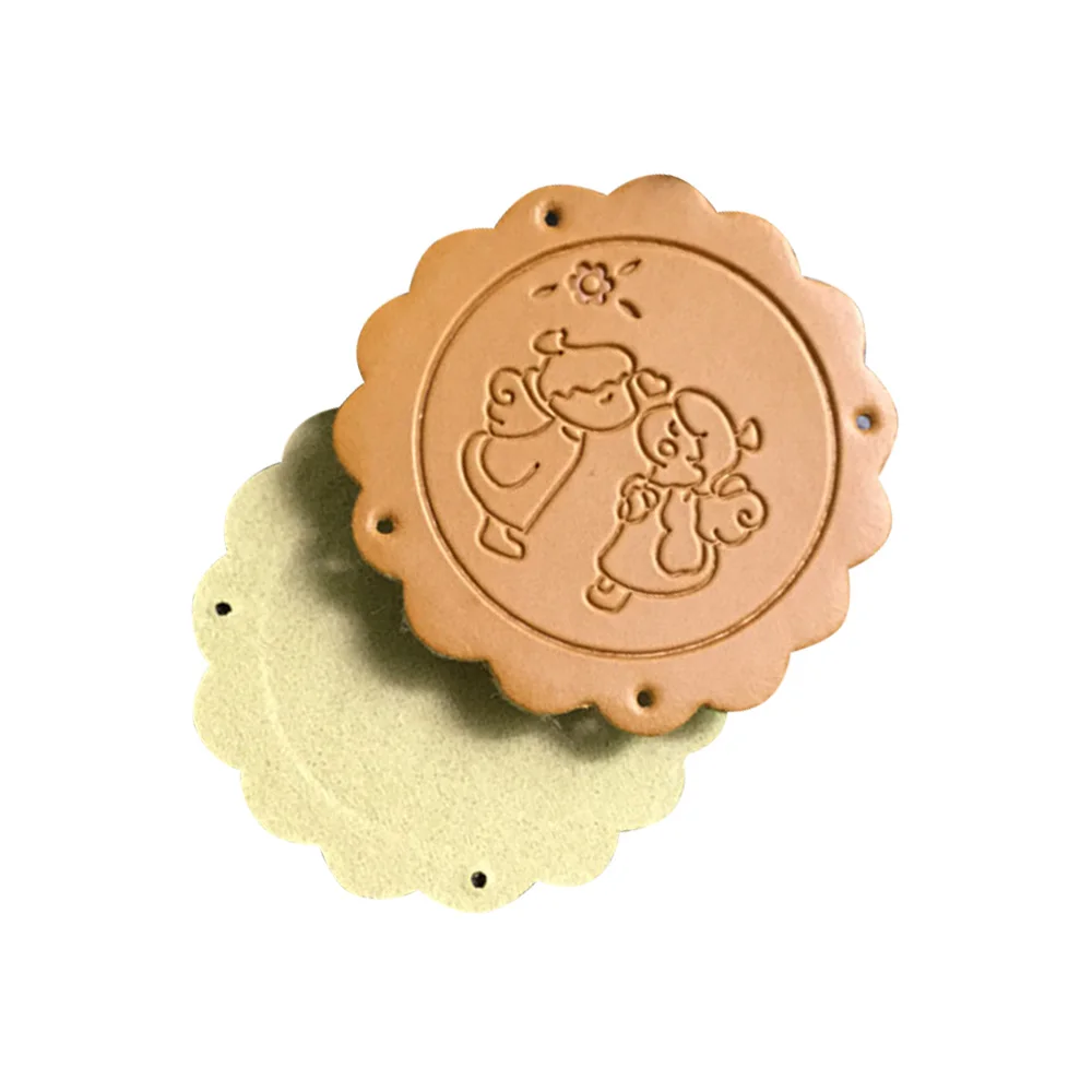 Angel Lover Hang Made With Love Leather Labels For Love Gift Shoe\'S Leather Sewing Tags Handmade Clothing Labels For Diy Work