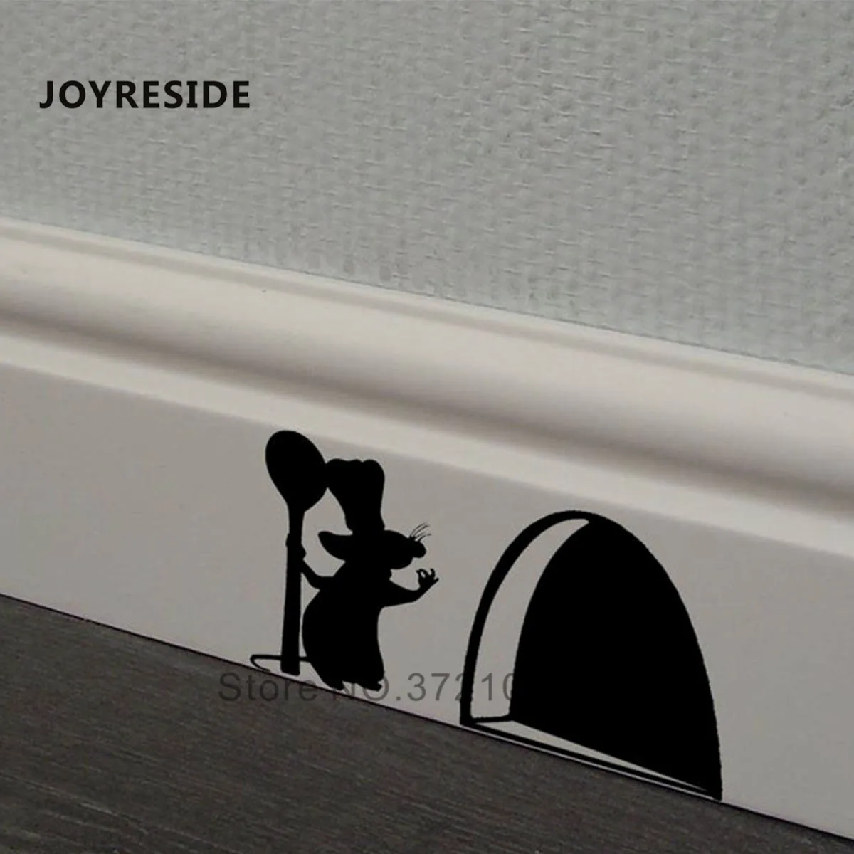 JOYRESIDE Mouse Wall Decals Small Mouse Cute Wall Stickers Home Kids Room Little Decoration Vinyl Design Rat Hole Pattern WM256