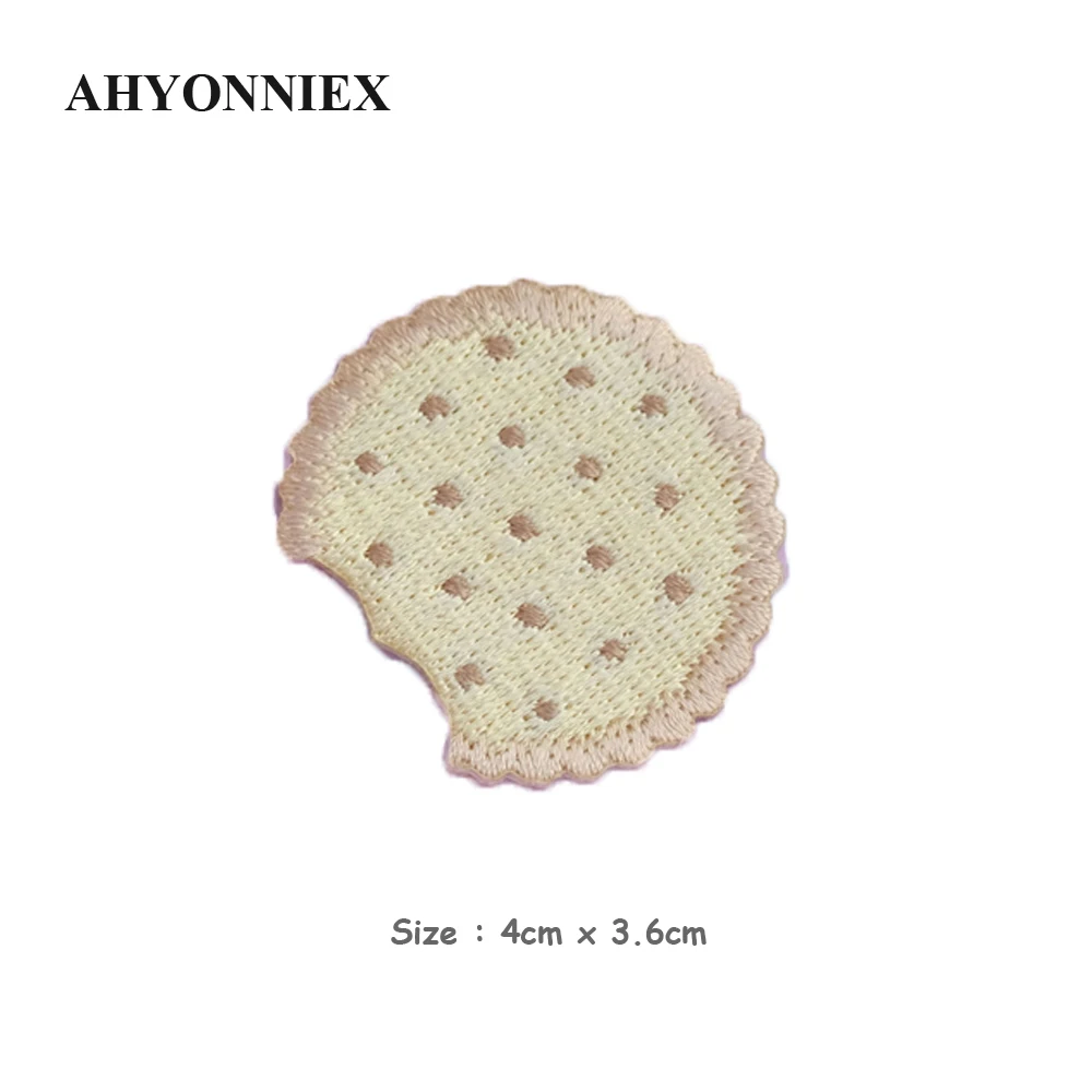 AHYONNIEX Small Cookie Patch Embroidery Sticker Iron on Patches for Clothing Applique Embroidery DIY Clothing Accessories