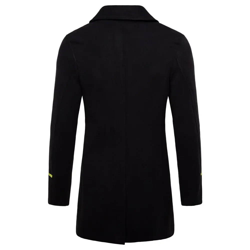 

Men's Coats Male Woollen Overcoat Slim Business Smart Casual Thick Autumn Winter Fashion Blends Brand Men's Clothes