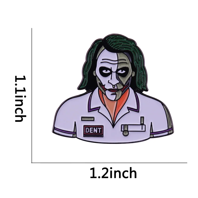 Nurse Joker Badge  Dark Knight Most Loved Villains Pin Halloween Flair Addition