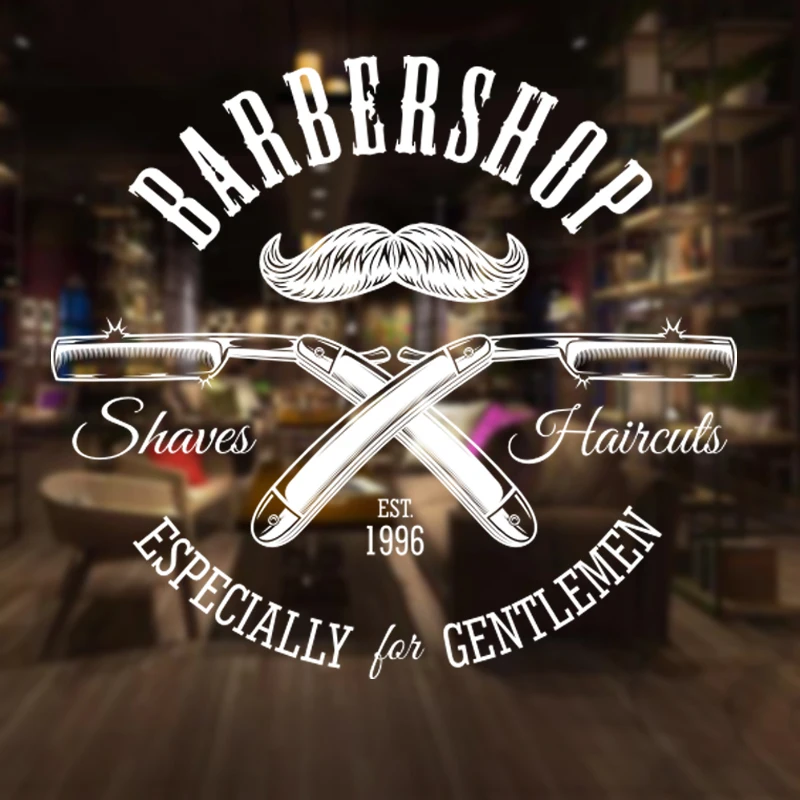 

Barbershop Sticker Bread Decal Posters Vinyl Wall Art Decor Windows Decoration Haircut Shavers Decals Customized 1011